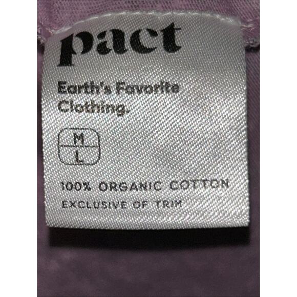 Pact Organic Cotton Staycation Robe Purple Ditzy Floral M/L Sustainable NO BELT - Picture 9 of 11